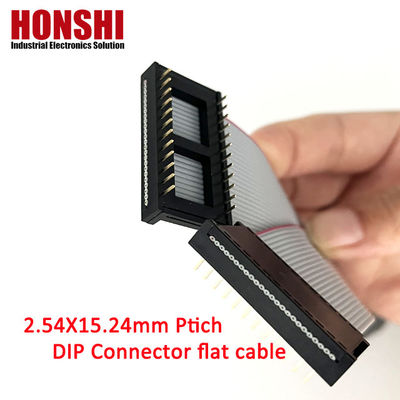 IDC Conector masculino 6 8 10 12 14 16 18 26 40 Pin 2,54 mm Pitch Dip Flat Ribbon Cable