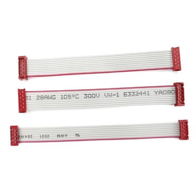 Conector de micro correspondência Flat Electrical Wire IDC UL2651 Red Flat Ribbon Cable