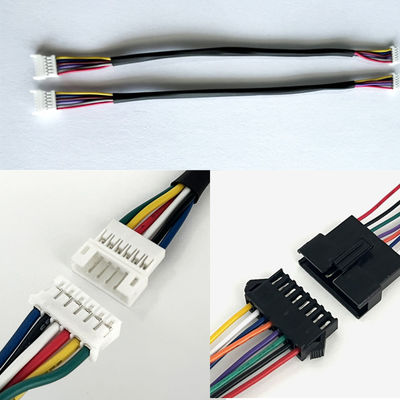 UL1007 Conjunto de arneses de arame 2 pin 6 pin 8 pin Conjunto de cabos elétricos personalizados