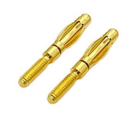 Taxa personalizada 4mm Conector de plugues de banana masculino com ouro e sudário roscado garantida