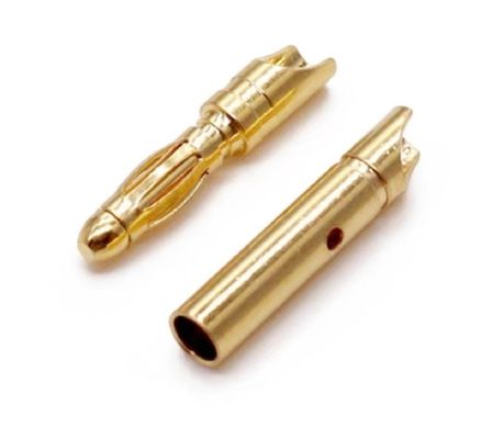 Taxa personalizada 4mm Conector de plugues de banana masculino com ouro e sudário roscado garantida
