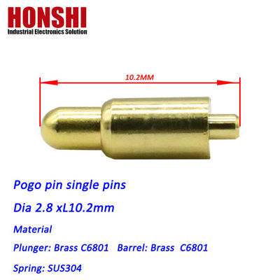 2.8mm Pogo Pin Connector Dip Tipo Pogo Pin de Brass Revestido em Ouro