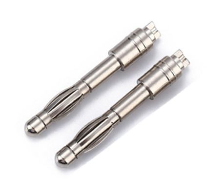 Taxa personalizada 4mm Conector de plugues de banana masculino com ouro e sudário roscado garantida