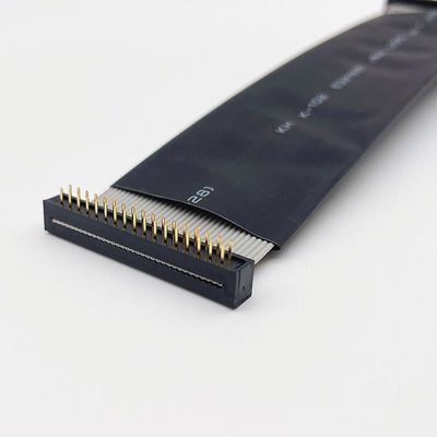 D Sub 9 Pins Flat Electrical Cable 28AWG Straight Serial RS232 Ribbon Cable