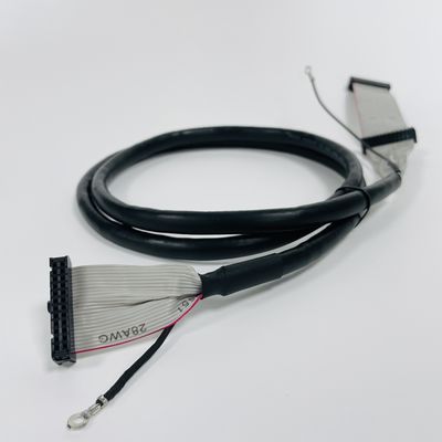 Automóvel IDC Flat Ribbon Cable 2,54 mm Pitch Material de isolamento PVC Poliéster