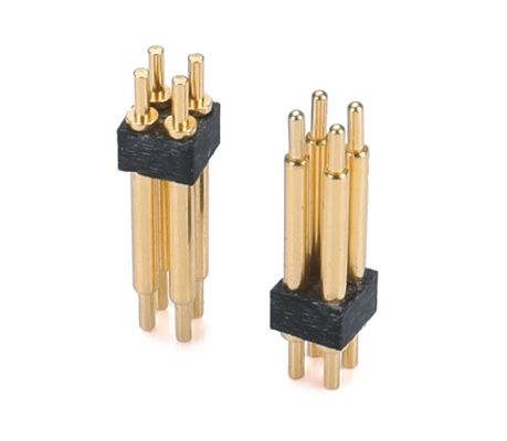 1.27mm H3.8mm Pogo Pin Connector Brass C6801 Material 12 Pin Connector com precisão