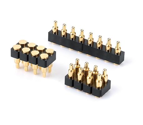 1.27mm H3.8mm Pogo Pin Connector Brass C6801 Material 12 Pin Connector com precisão