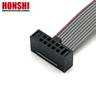 10 pin Grey Flat Cable Connector Ribbon Pitch 1.27mm IDC Cable 10u" Revestimento em ouro
