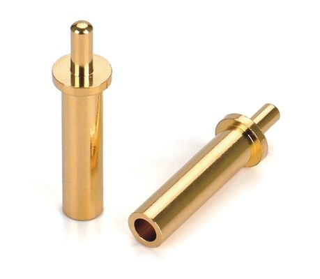 OEM CNC Brass Machined Pins Contactos Processos automáticos de torno Dimensões personalizadas