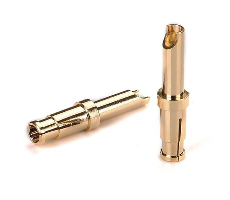 Pins de latão CNC personalizados de alta voltagem EV de carregamento de contato Plug Pins femininos
