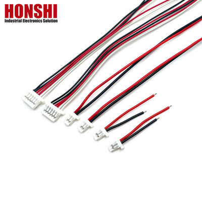 Conjunto de arnês eletrônico de fio 2 3 4 pin JST conector e OEM especificações de cabo