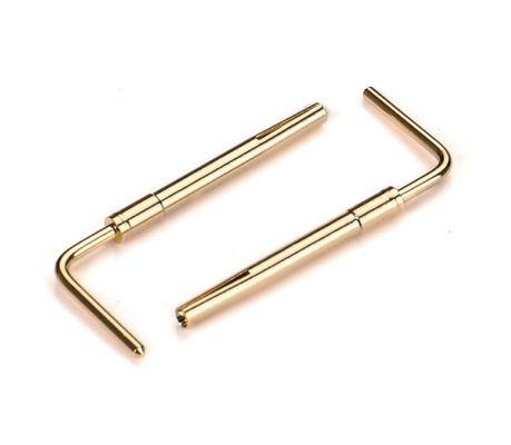 Pins usinados por CNC de alta precisão, polidos, redondos, de latão sólido