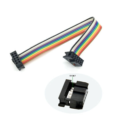 Cable de fita de 12 pines customizado de 2,54 mm Socket IDC UL2651 28AWG
