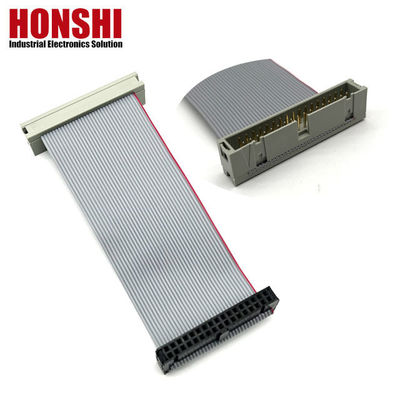 2.54mm IDC Socket To Male Connector 2a linha 14Contactos Flat Ribbon Cable Assembly