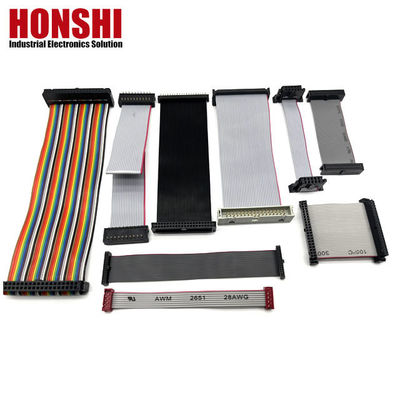 2.54mm IDC Socket To Male Connector 2a linha 14Contactos Flat Ribbon Cable Assembly