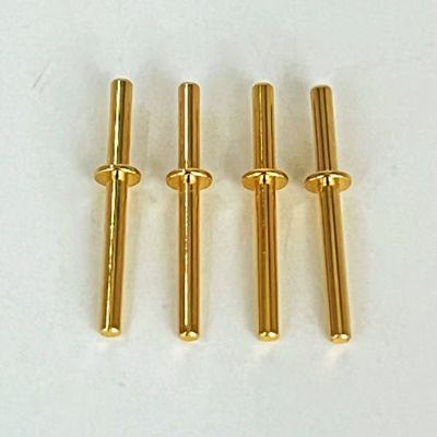 Pins de processamento de latão revestidos de ouro 1.6x20mm para centro de usinagem vertical CNC