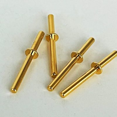 Pins de processamento de latão revestidos de ouro 1.6x20mm para centro de usinagem vertical CNC