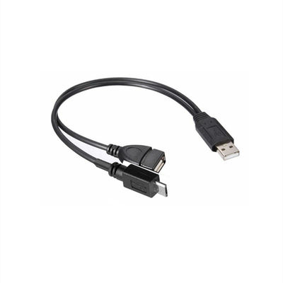 USB 2.0 Splitter A Homem para Mulher Micro B USB C Cable Revestido de Ouro Para Telefones Móveis