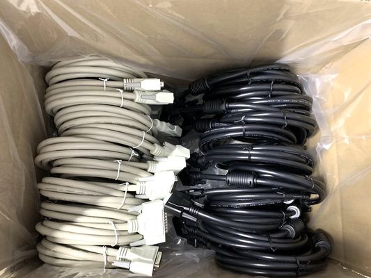 Cable D Sub 13W3 Power Connector Shielded DB9 DB15 Homem para Fêmea