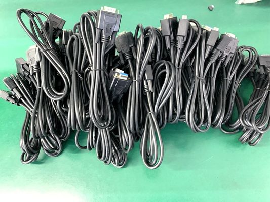 Cable D Sub 13W3 Power Connector Shielded DB9 DB15 Homem para Fêmea
