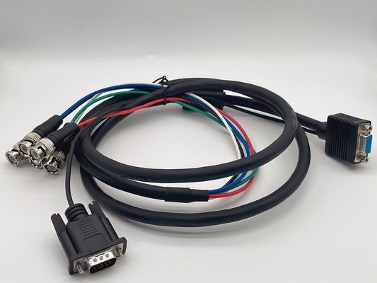 Cable D Sub 13W3 Power Connector Shielded DB9 DB15 Homem para Fêmea