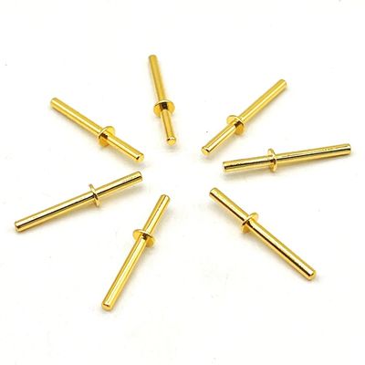 Ferramentas de torneamento CNC Pins redondos de cobre Pins de contato com placas de ouro Energia elétrica