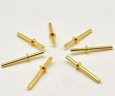 Ferramentas de torneamento CNC Pins redondos de cobre Pins de contato com placas de ouro Energia elétrica