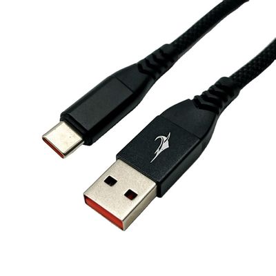 1m Black USB Molded Cable Assembly UL2725 28Awg para sincronização rápida de dados e carregamento