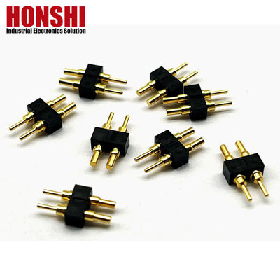 Conector de Pogo Pin Feminino 6P Revestido em Ouro H2.5 Tipo de Mergulho Contato de Latão Para PCB de Alta Corrente