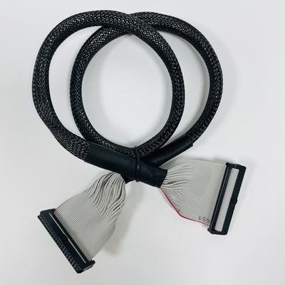 Módulo de cabo plano preto de 2,54 mm personalizado de 6 pin - 64 pin IDC