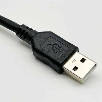 Cabo USB UL2725 preto Tipo C USB 2.0 um conector masculino com chapa dourada