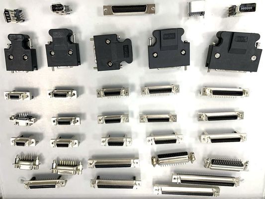 Conector SCSI 14 20 26 36 50 pin Solder Conector SCSI masculino com parafusos Tipo