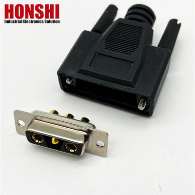3V3 30A Conector de ligação masculino tipo D com material de contato revestido de ouro de latão