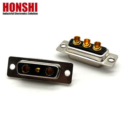 3V3 30A Conector de ligação masculino tipo D com material de contato revestido de ouro de latão