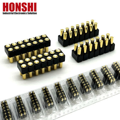 2.54mm Conector Pogo Pin de Alta Corrente Feminino 2x7P Revestido em Ouro H2.5 SMT Tipo Para PCB