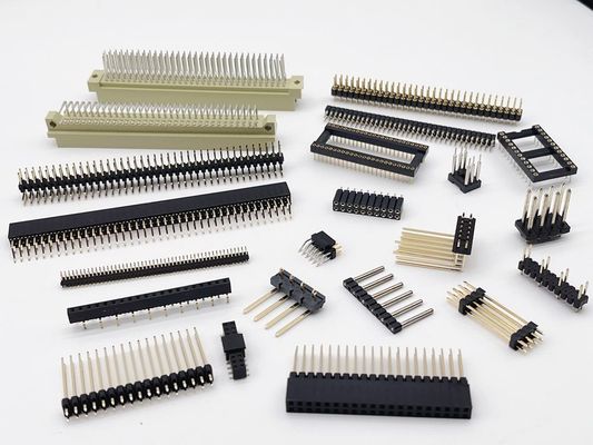 2.54mm PCB de dupla linha H3.0mm 7.4mm de latão reto Machined Conector de cabeçalho feminino redondo
