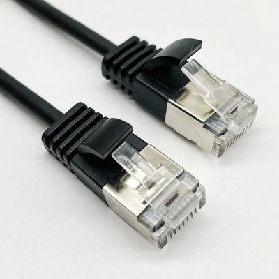 0.5m - 20m Cable Ethernet RJ45 preto Cable redondo Cat7 Patch personalizado
