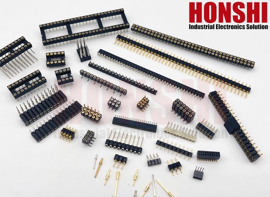Conector de PCB de ângulo direito de dupla fileira