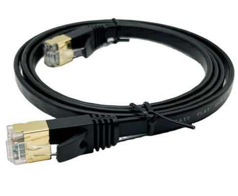 Montura de cabo moldado preto personalizado RJ45 Cat7 Ethernet Patch Cable 8P8C Connector Cable