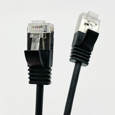 Montura de cabo moldado preto personalizado RJ45 Cat7 Ethernet Patch Cable 8P8C Connector Cable