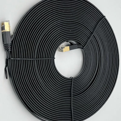 Montura de cabo moldado preto personalizado RJ45 Cat7 Ethernet Patch Cable 8P8C Connector Cable