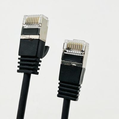 Montura de cabo moldado preto personalizado RJ45 Cat7 Ethernet Patch Cable 8P8C Connector Cable