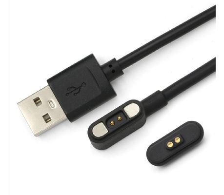 Cable de carregamento de alta corrente 3.0a USB 2 pin Adaptador de carga de energia circular Pogo Pin magnético