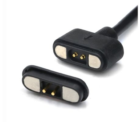 Cable de carregamento de alta corrente 3.0a USB 2 pin Adaptador de carga de energia circular Pogo Pin magnético