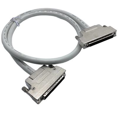 Cable de conector SCSI cinza personalizado 68 pin 100 pin Cable masculino Ul20276 28awg Cable