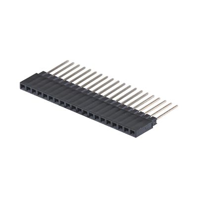 Single Row 180 Degree 40P Female Header Connector 2.54mm Pitch 8.5mm Altitude Plástico