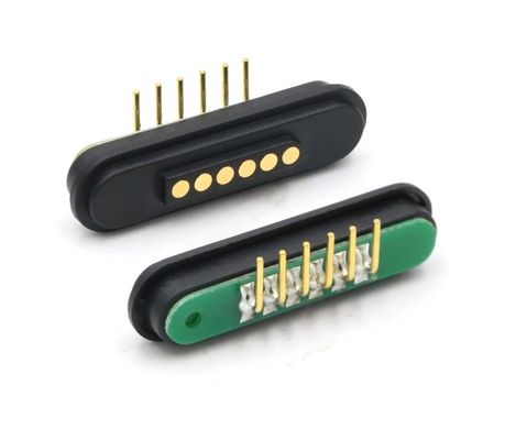 Conector magnético 6 Pólos Pogo Pin 3a Conector de carregamento de energia à prova d'água