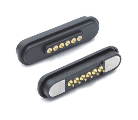 Conector magnético 6 Pólos Pogo Pin 3a Conector de carregamento de energia à prova d'água