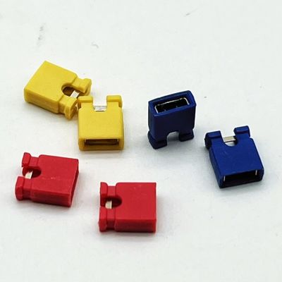 3A-5A 2.54mm Pitch Mini Jumper Altura 6.0mm Vermelho Azul Amarelo Preto com tapa aberta