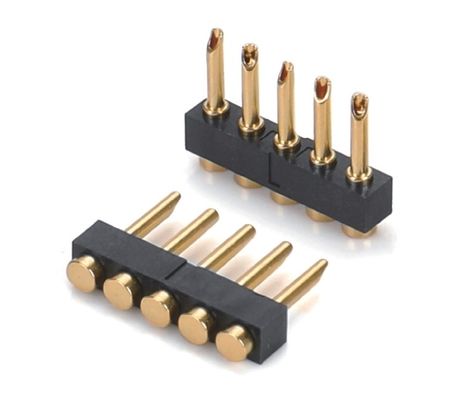 2.54mm Pitch Feminino 6 pin PCB Conector de Primavera Carregado Pogo Pin Connector Tipo Smt